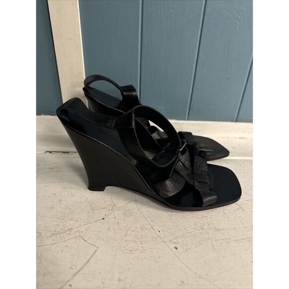 BCBG Maxazria wedge heel open toe ankle strap strappy Sz 8 Narrow BCBGMaxAzaria - Picture 5 of 8